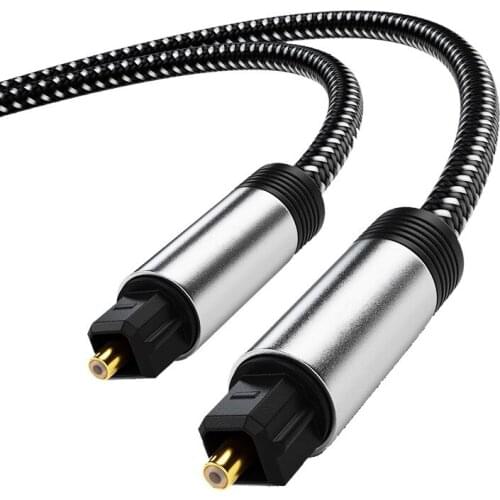 JABS Digital Optical Fiber Audio Cable SPDIFl Connector Power Amplifier DVD Audio Optical Fiber Audio Cable 5M/16.4Ft