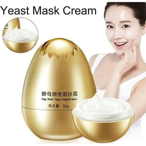 Egg Shell Yeast Mask Cream Peel-Off Facial Creams Moisturizing Anti Wrinkle Whitening Brighten for Skin Care