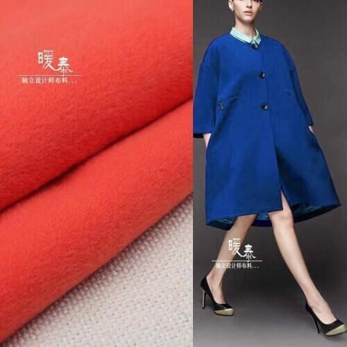 Double-faced Woolen Fabric Thick Cashmere-like DIY Sew Autumn Winter Overcoat Outwear Jacket Suit Designer Fabric