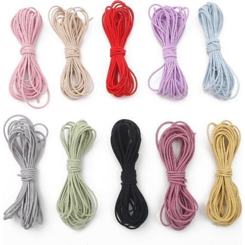 5Meters 2MM 10 Colors Elastic Stretch Cord Beads Cord String Strap Rope Bead thread For Bracelet DIY Sewing Accessories