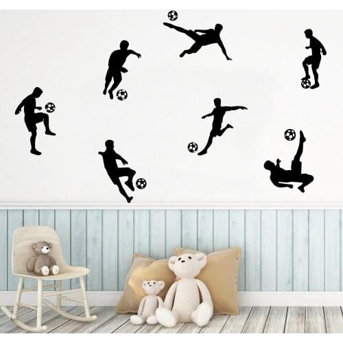 Sport Wall Stickers Boy Football Decals For Kids Room Football Sticker Wall Decal Wallpaper Muurstickers Voetbal
