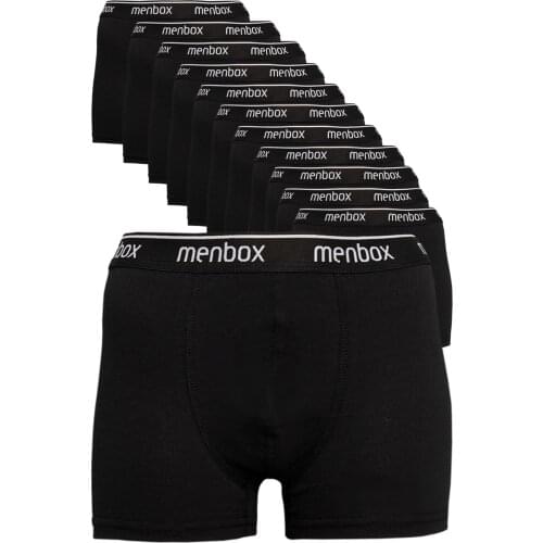 MENBOX Erkek Gri Likralı Klasik Boxer 12'li Külot
