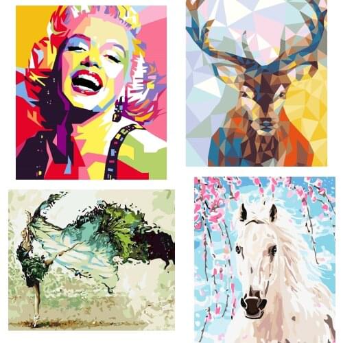 40×50cm Painting By Numbers Acrylic Colorful Modern Pictures Basic Oil Coloring For Adults Children Home Decor Art or Gift