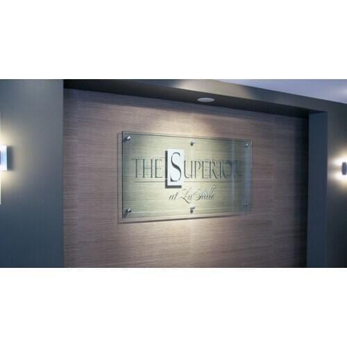 House Number Moderne Acrylic Plaque Bureau Commercial SIGNE Business Logo Plaque 40/20cm Door Sign