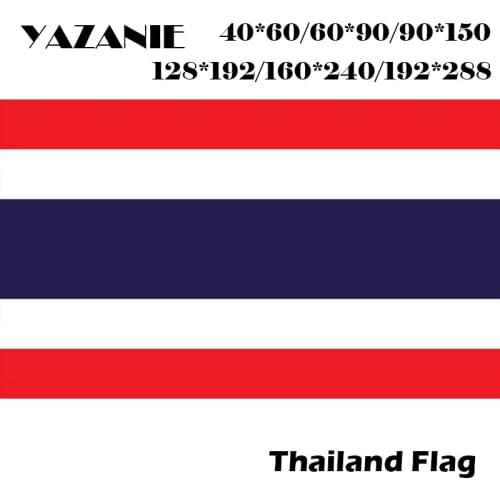 YAZANIE 60*90cm/90*150cm/120*180cm/160*240cm Thailand National Hanging Flag Custom Made Football Beach House Flag Sports Banner