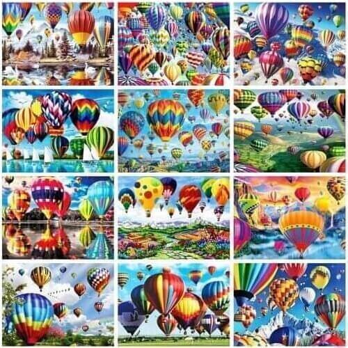 Full Square/Round Diamond Painting Balloon Scenery 5D DIY Diamond Embroidery Cross Stitch Kit Landscape Home Decoration