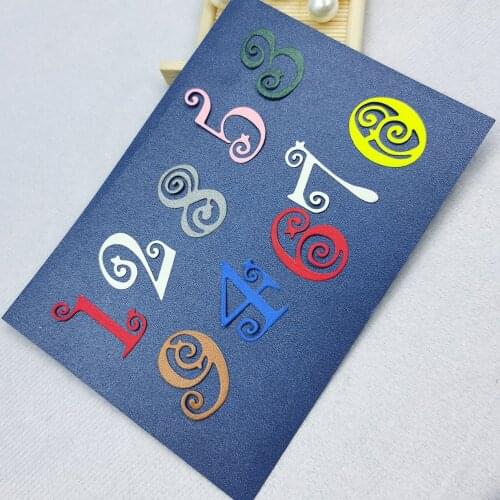 Number Die Cutting And Cutting Dies For Cards Photo Album Scrapbook Album Crafts Templates Scrapbooking Punching Die Stencils