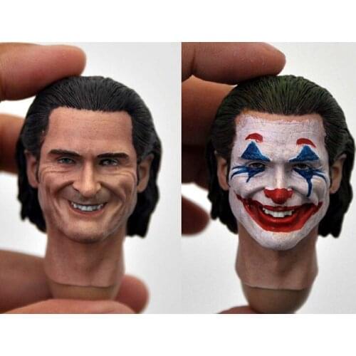 1/6 Scale Smile Joaquin Phoenix Joker Head Sculpt Model For 12'' Action Figure Model Dolls No.489 Two makeup options