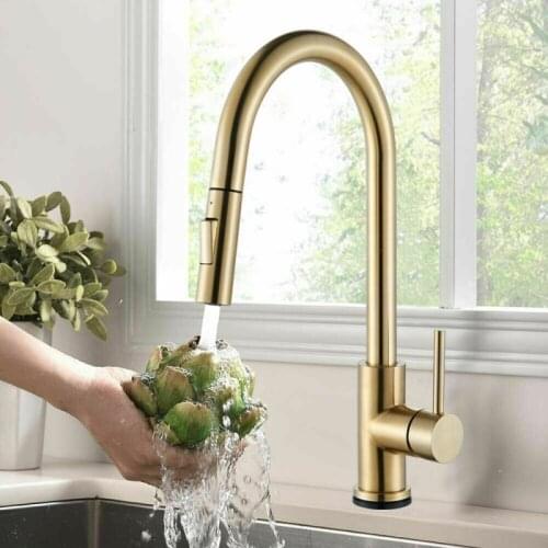 Black/Silver/Gold Kitchen Faucet Deck Mounted Mixer Tap 360 Degree Rotation Stream Sprayer Nozzle Kitchen Sink Hot Cold Taps
