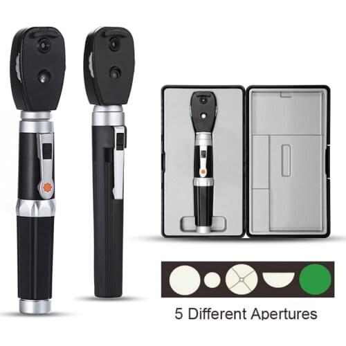 LED Professional Medical Oftalmoscopio 5 Different Apertures Eye Diagnostic Kit Portable Direct Ophthalmoscope for Eye Care