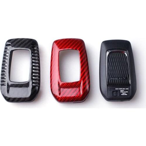 T-Carbon Fiber Remote Key Fob Case Shell Cover For Toyota Alphard Vellfire Estima Prado RHD&LHD Accessories Styling