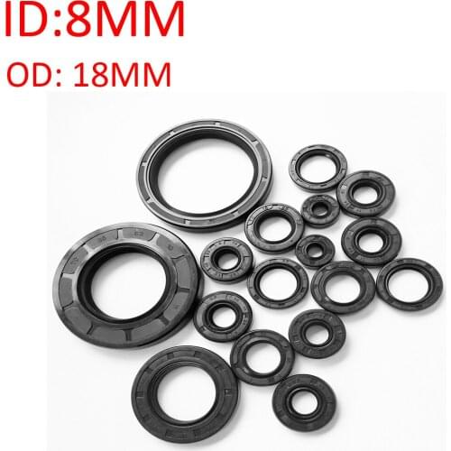 1PC NBR Skeleton Oil Seal TC Nitrile Rubber Ring Gasket 8*18*10 8*18*4 8*18*5 8*18*6 8*18*7 8*18*8 MM