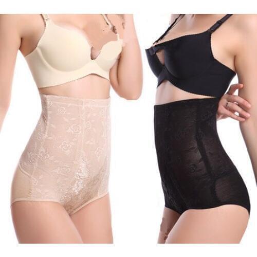High Waist Slimming Pants For Women Lace Body Shaper Panties Shapewear Waist Cincher Corset Trainer Sexy Tummy Shaping Pants
