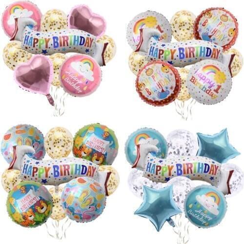 Animal image 12-18 Inch Happy Birthday balloon air Letters Alphabe Rose Gold foil balloons kids toy wedding party birthday