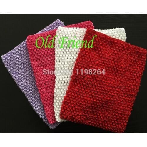 10'' Crochet Tutu Tube Tops Chest Wrap , Kids Wide Crochet Elastic Headbands, 24pcs/lot 11 color free shipping