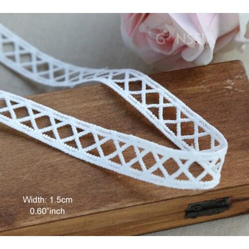 1yard Width:1.5cm Concise Lace Trim for Embroidered Ribbon DIY Handmade Patchwork Sewing Lace Supplies Crafts(SS-2315)