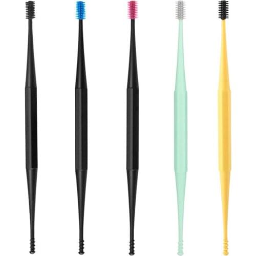 1pcs Soft Silicone Ear Pick Double-ended Earpick Ear Wax Curette Remover Ear Cleaner Spoon Spiral Ear Clean Tool Spiral Design