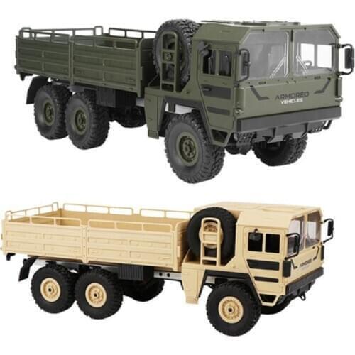 100% Brand New 1/16 2.4G RC Car 6WD Military Truck Simulation military model of shock-absorbing off-road climbing vehicle