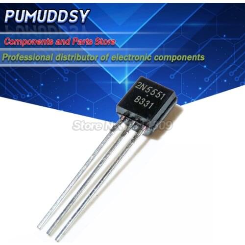 100PCS 2N5551 TO-92 2N5551 TO92 0.6A 160V NPN and new IC