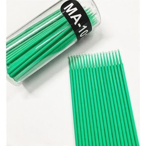 2 Bottle Cotton Swab Disposible Eyelash micro brush Applicator eyealash extension mirco fiber wands Makeup Tools Free shipping