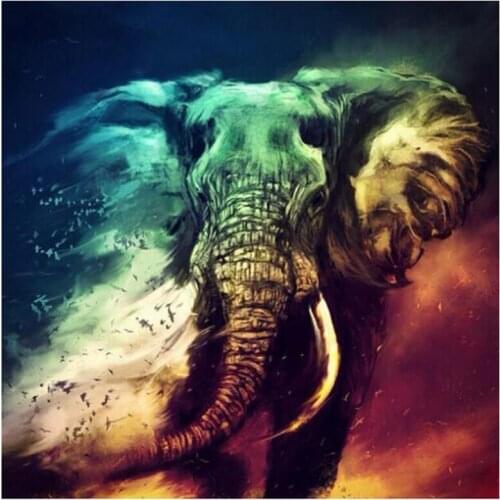 5D DIY Full Round/Square Diamond Painting Animal Elephant 3D Embroidery Cross Stitch Rhinestone Mosaic Home Decor Art Y1375
