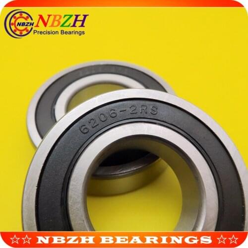 6210-2RS Black Rubber Sealed Deep Groove Ball Bearing 50mm x 90mm x 20mm