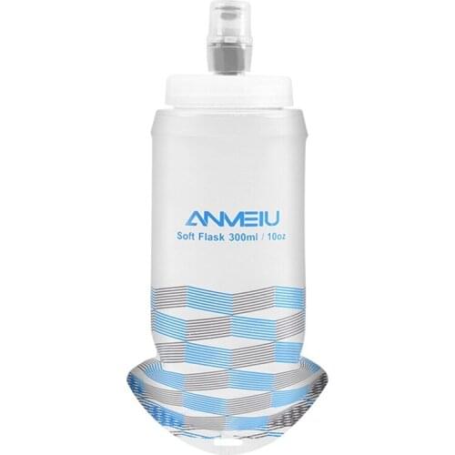 ANMEILU Folding Water Soft Flask TPU Water Bottle for Running Marathon Hiking and Cycling