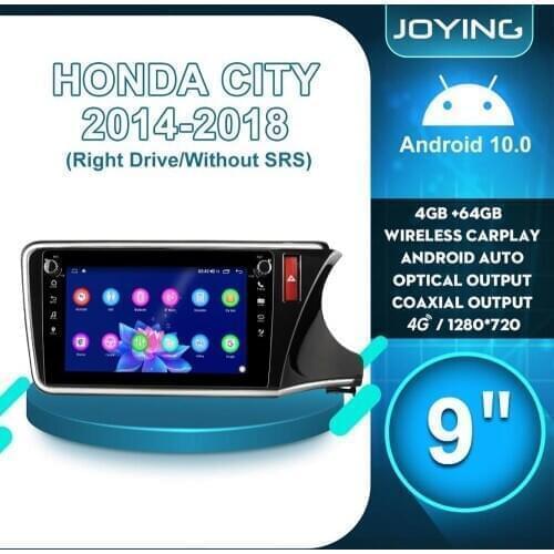 Android 10 Car Radio Stereo Head Unit Multimedia Player Cam Dash 4G Carplay For HONDA CITY 2014 2018 Right Drive Steering Wheel