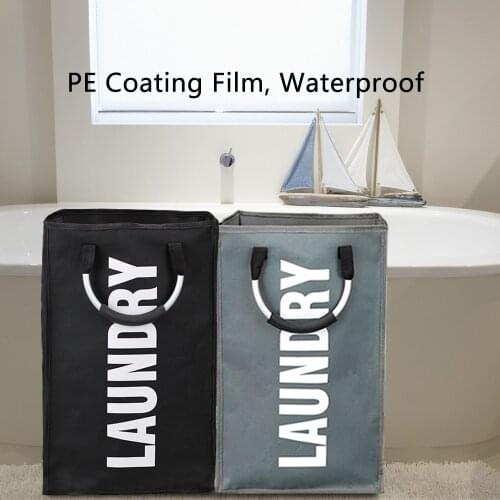Tote bag Foldable Laundry Bag Large Dirty Laundry Basket Hamper Sorter Oxford Cloth Dirty Clothes Bag with Aluminum Handle