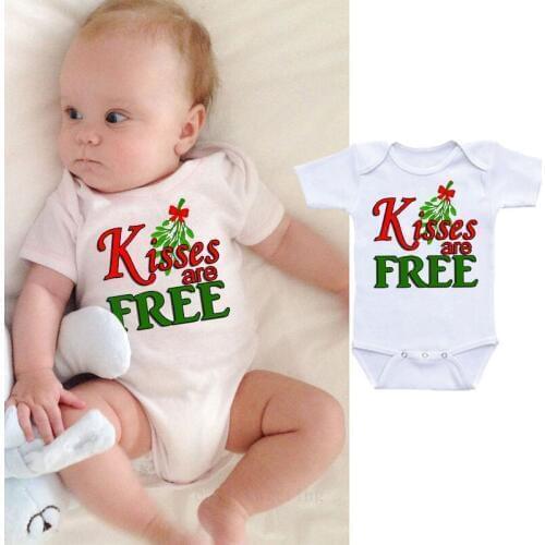 DERMSPE Summer Newborn Baby Girls Boys Short Sleeve Letter Print Cotton Cute Cartoon Jumpsuit Baby Romper Clothes White Hot