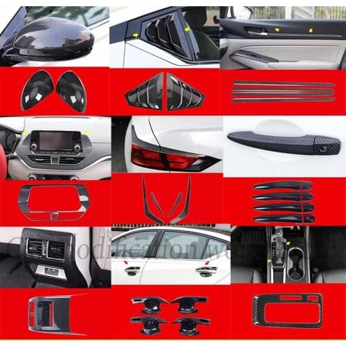 For Nissan Teana Altima 2019-2020 Carbon fiber style Car interior Air outlet decoration cover Trim