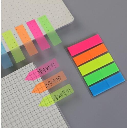 Fluorescence colour Self Adhesive Memo Pad Sticky Notes Bookmark Point It Marker Memo Sticker Paper Office School Supplies