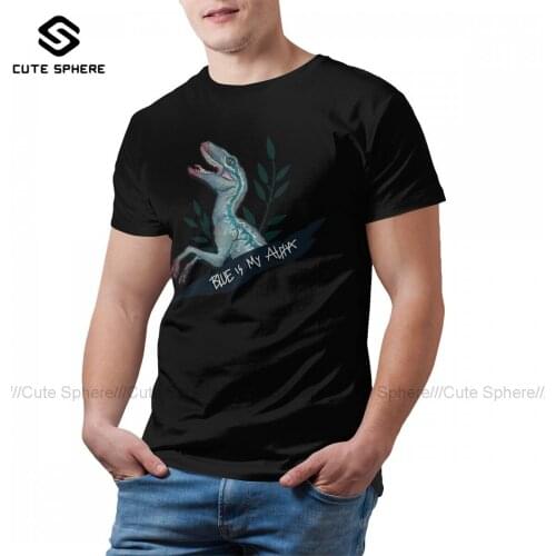 Jurassic World T Shirt Man Cute 100 Percent Cotton Printed Tee Shirt Short-Sleeve Summer Tshirt Oversize