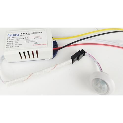 Free shipping 2pcs Hot Newest 200v-220V IR Infrared Module Body Sensor IntelligentLamps Motion Sensing