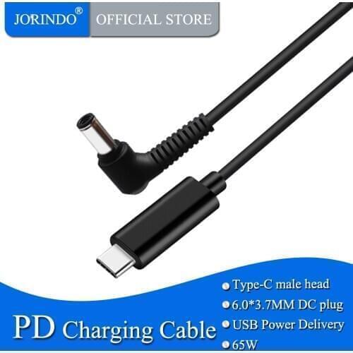 JORINDO 1.5M/4.9FT Type-C to 6.0*0.6MM Notebook PD Fast Charging cable,USB-C male head to DC 6.0*3.7MM 20V 3.25A 65W