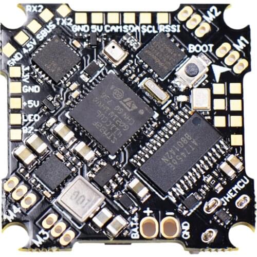 25.5X25.5mm JHEMCU GHF412AIO 2-4S MPU6000 F411 Flight Controller BLHELIS 12A 4in1 ESC AIO for RC FPV Toothpick Drones DIY