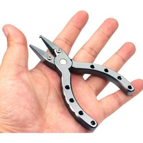 Mini Portable Aluminum Alloy Lure Fishing Pliers Braid Cutter Split Ring Pliers Hook Remover Outdoor Fishing Tackle Tool