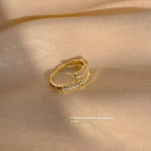 2021 New Fashion Zircon Cross Rings Luxury Woman Brand Style Crystal Ring Jewelry Adjustable Ring Free Size Best Gift for Friend