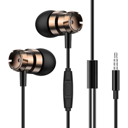New 3D HIFI Metal Headphones Stereo 3.5mm Wired Music Earbuds Sport Gaming Waterproof Earphone With Microphone For Xiaomi Huawei