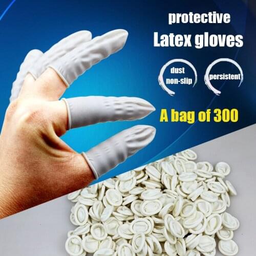 Disposable finger cover protection labor protection wear-resisting white latex cover tattoo finger cover pedicure supplies