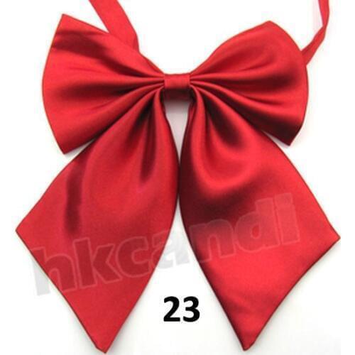 Solid bow tie Adjustable womens butterfly tie Hot Selling polyester silk Bordeaux red bow ties Formal commercial