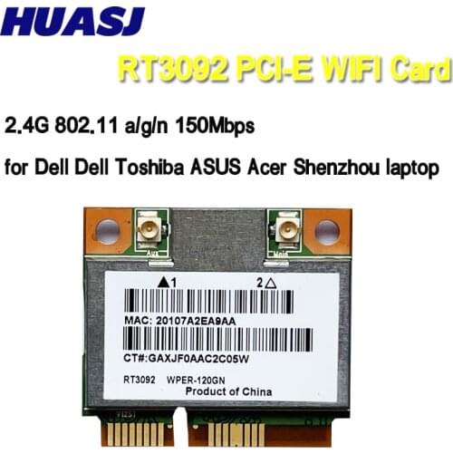 Orginal Ralink RT3092 300Mbps Mini PCI-E 2.4G 802.11 b/g/n Wireless Network Card for Dell Dell Toshiba ASUS Acer Shenzhou laptop