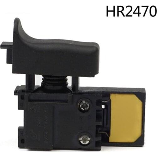For Makita HR2470 Electric Hammer Switch Impact Drill Speed Control Switch Power Tool Parts For HR2470F HR2230 HR2460 650588-6