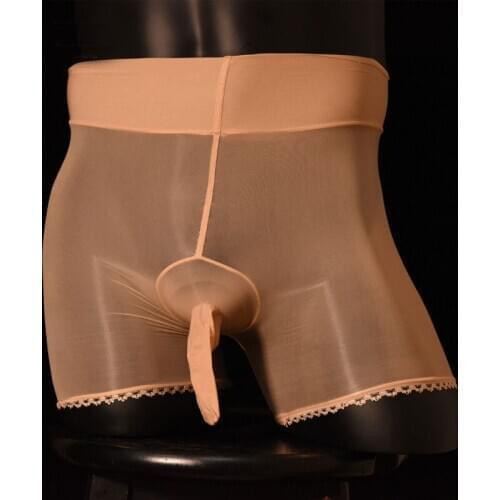 Sexy Shiny 912 PIN U Convex Pouch G-string Sheer See Through G-string COCk Ring Sexy Brief High Rise G-string Plus Size Gay Wear