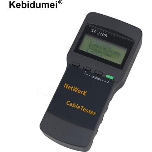 Kebidumei Portable SC8108 LCD Wireless Network Tester Meter&LAN Phone Cable Tester & Meter With LCD Display RJ45