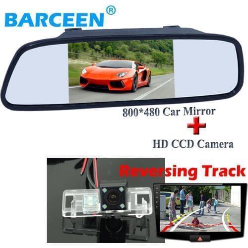 Bring Dynamic track line 2 in 1 for NISSAN QASHQAI/X-TRAIL include 170 angle 4 led car rear camera+5" car parking mirror