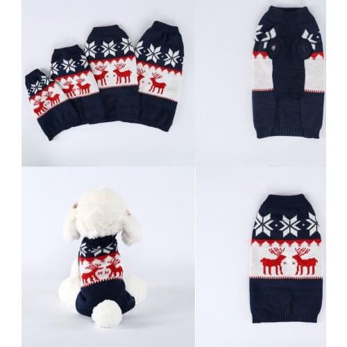 Christmas Dog Clothes Winter Dog Sweater Puppy Apparel Yorkshire Pomeranian Poodle Bichon Frise Pet Coat Outfit Cat Clothing