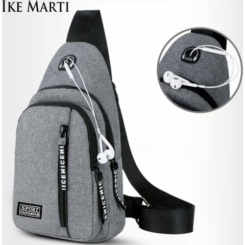 IKE MARTI Shoulder Bags Men Oxford Waist Packs Sling Bag Outdoor Sport Shoulder Chest Daily Picnic Messenger Crossbody Bag