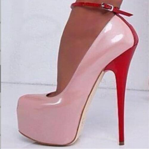 SHOFOO shoes,Elegant fashion womens shoes, lacquer fabrics, about 14.5 cm high-heeled shoes, round toe pumps. SIZE: 34-45