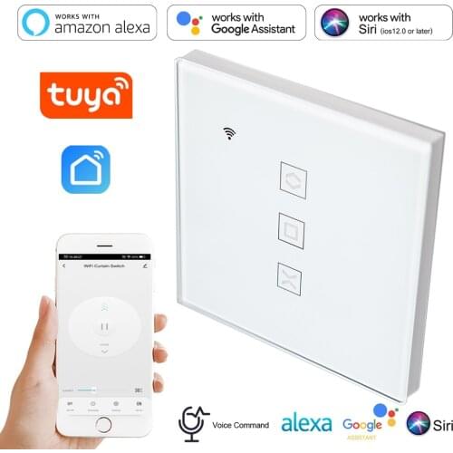 Tuya EU WiFi Curtain Switch Smart Life for Electric motor Roller Shutter, Blinds Smart Home Automation Works Alexa,Google Home